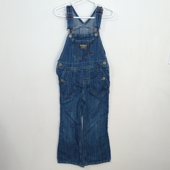 Oshkosh B'Gosh Vestbak Denim Overalls 100% Cotton Girls Size 4 - Picture 1 of 4